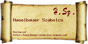Haselbauer Szabolcs névjegykártya