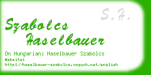 szabolcs haselbauer business card
